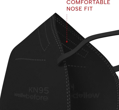 Vista 5 de Well Before KN95 Disposable Face Mask 10 Pack Individually Wrapped Mask with Adjustable Head strap