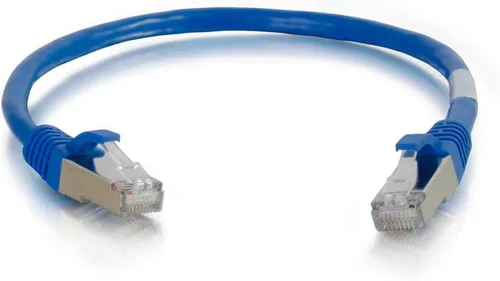 Vista 32 de C2G 00740 Cable Cat6a - Cable de conexión de red Ethernet blindado sin enganches, aguamarina (1 pie, 1.0 ft)