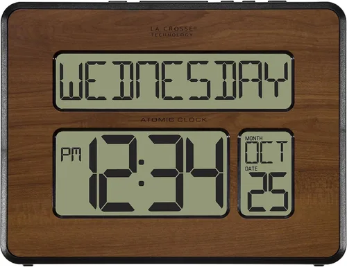 Vista 11 de La Crosse Technology 513-1419C Reloj de pared digital atómico con calendario y temperatura