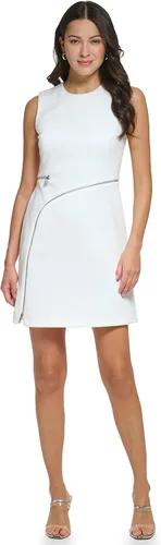 Vista 3 de DKNY Vestido tubo de buceo con detalle de cremallera para mujer