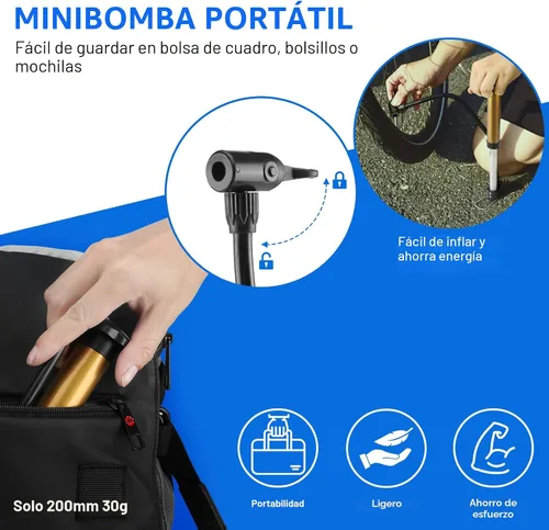 Vista 7 de Paquete de 8 accesorios para bicicleta, juego de luces para bicicleta recargable por USB, 1 soporte para botella de agua para bicicleta, bolsa