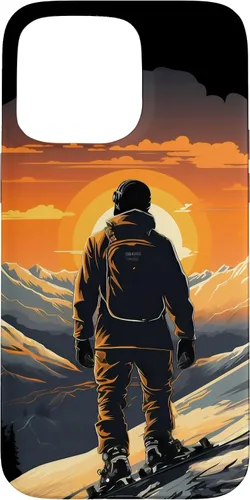 Vista 31 de Snowboarding Snowboard Snowboarder Mountain Sunset Case for iPhone 17