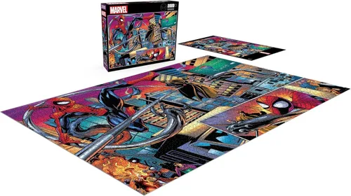 Vista 4 de Buffalo Games - Marvel - Spider-Man vs. Doctor Octopus - Rompecabezas de 2000 piezas para adultos - Rompecabezas desafiante perfecto para noches