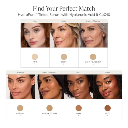 Vista 4 de jane iredale HydroPure Suero con Tinte, Fórmula Hidratante de Cobertura Transparente que Ayuda a Rellenar, Calmar, Difuminar las Líneas y Unificar