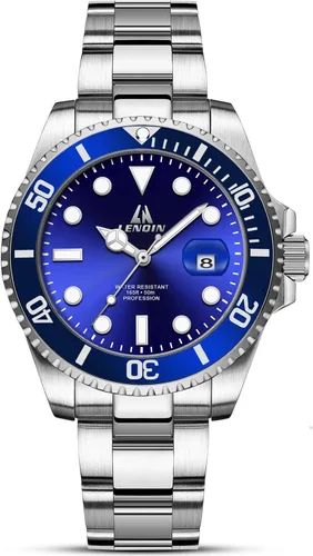 Vista 14 de LN LENQIN Reloj de cuarzo analógico impermeable para hombre, de acero inoxidable, con fecha, luminoso, a la moda