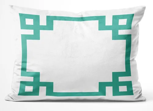Vista 29 de Funda de almohada rectangular con cremallera en un lado impreso de 12 x 16 pulgadas, color blanco y rosa intenso Rosa fucsia