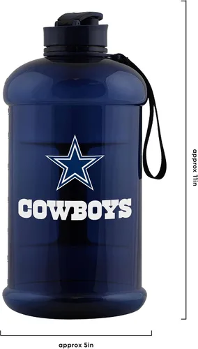 Vista 5 de FOCO NFL Unisex-Adult NFL Team Logo 2L Plastic Clear Large Sports Jug Water Bottle