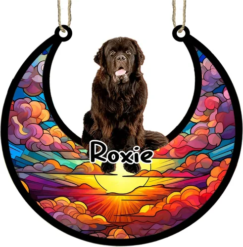 Vista 103 de LOVELYPOD Adorno de Navidad personalizado para perro pastor australiano, atrapasoles conmemorativo, adorno de Navidad de pastor australiano