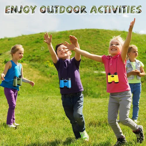Vista 5 de Paquete de 25 prismáticos para niños de 6 años en adelante, con brújula y cuerda para el cuello, juego de regalo para acampar aventuras, recuerdos