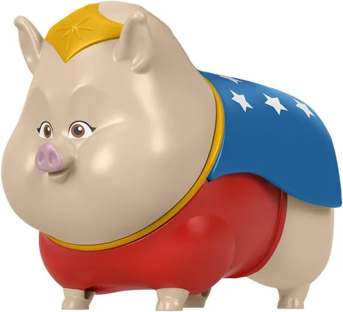 Vista 4 de Pieza de repuesto para Fisher-Price League of Super-Pets Playset - HGL00 ~ Figura de repuesto de cerdo rosa de vientre de maceta