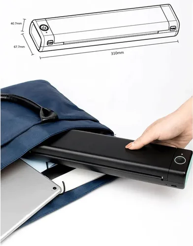 Vista 2 de Thermal Tattoo Printer Transfer Stencil Mobile Machine Text Printing with Paper D