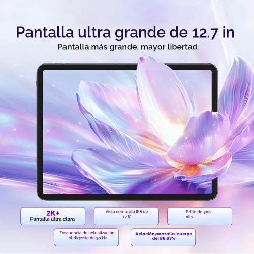 Vista 3 de Blackview Tablet Android 15, 18GB + 256GB, 13" 2K, teclado y mouse incluidos