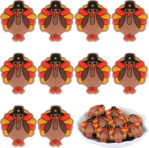 Vista 11 de 22 cuentas de silicona de animales y cuentas focales para bolígrafos, manualidades, bolígrafo con cuentas, correas para teléfono (huellas de patas)
