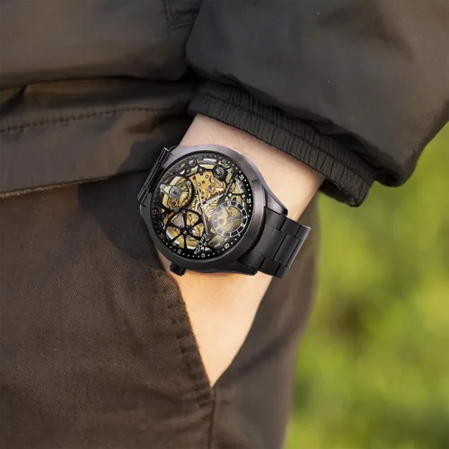 Vista 4 de ManChDa Automatic Mens Watch Mechanical Wrist Watch for Men Skeleton Waterproof Watch