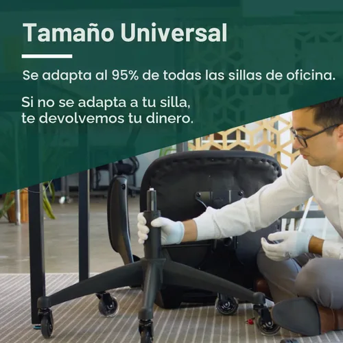 Vista 4 de Reemplazo del cilindro de silla de oficina (como se ve en PBS) – Pistón de elevación de gas neumático resistente para sillas de escritorio y sillas