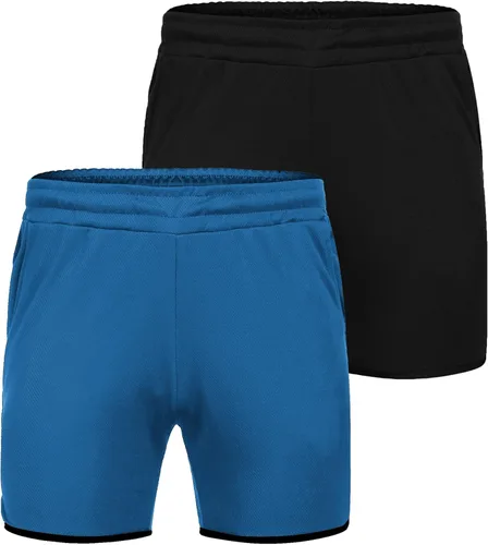 Vista 4 de COOFANDY Paquete de 1 a 2 pantalones cortos de entrenamiento para hombre, ligeros, para fisicoculturismo, correr, pantalones cortos deportivos