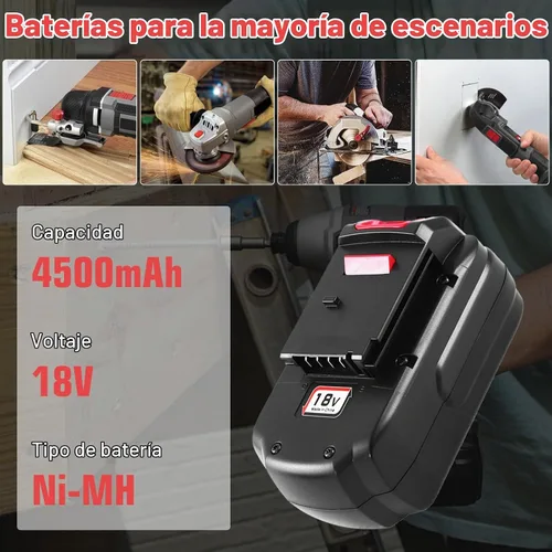 Vista 3 de 4500mAh PC18B Reemplazo para Cable Porter Batería 18V