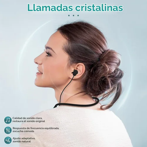 Vista 2 de Auriculares Bluetooth con banda para el cuello, auricular Bluetooth con 2-Verdoso