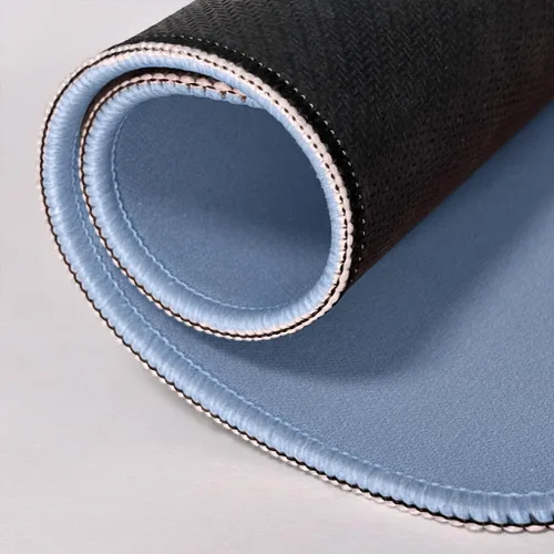 Vista 7 de Alfombrilla para mouse con borde cosido, base de goma antideslizante, alfombrilla de mouse impermeable y texturizada de primera calidad para rojo