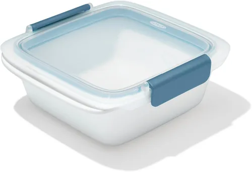 Vista 12 de OXO Good Grips Prep and Go - Recipiente dividido para 2 tazas, color azul océano