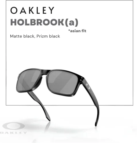 Vista 5 de Oakley Holbrook Asian Fit OO9244 - Gafas de sol de puente bajo para hombre, paquete con correa y kit de cuidado iWear de diseñador