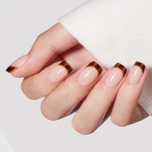Vista 71 de Modelones Uñas postizas cuadradas cortas, color blanco y rosa, 32