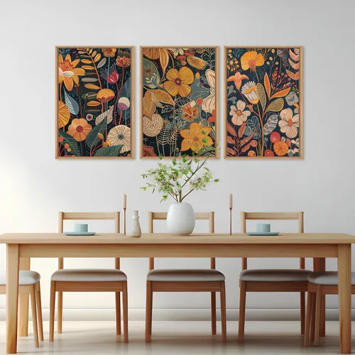 Vista 103 de FWIEXA Juego de Arte de Lienzo Bohemio Enmarcado para Pared, Cuadros Botánicos Verde Salvia Decoración de Pared, Impresiones de Arte de Plantas