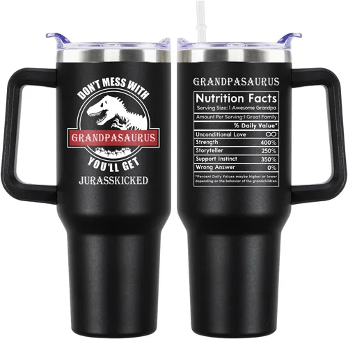 Vista 18 de Regalos para jefes para hombres y mujeres, vaso de vino negro de 20 onzas con tapa y pajilla, perfecto para regalos del día del jefe, Navidad
