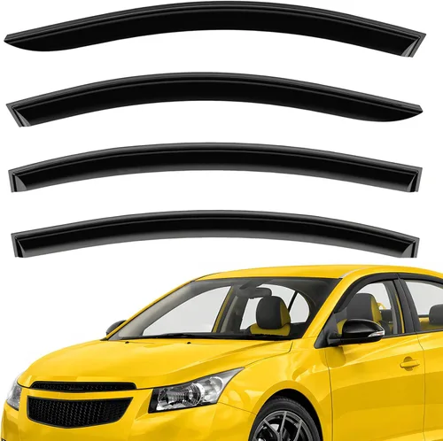 Vista 13 de Deflectores de ventana extra duraderos con cinta adhesiva para viseras de lluvia, protectores solares, ventilación para parabrisas, accesorios Para