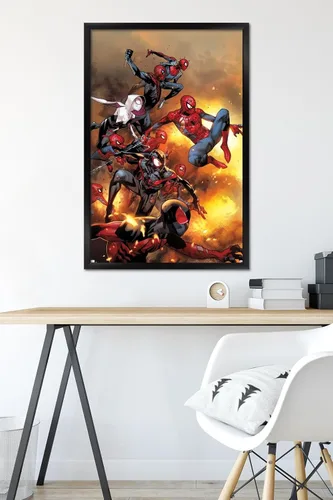 Vista 6 de Trends International Marvel Comics Spider-Verse - Póster de pared de The Amazing Spider-Man #13, 34 pulgadas de largo x 22.4 pulgadas, versión