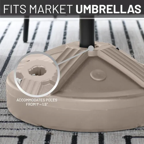 Vista 6 de US Weight Base de sombrilla duradera de 50 libras diseñada para ser utilizada con una mesa de patio