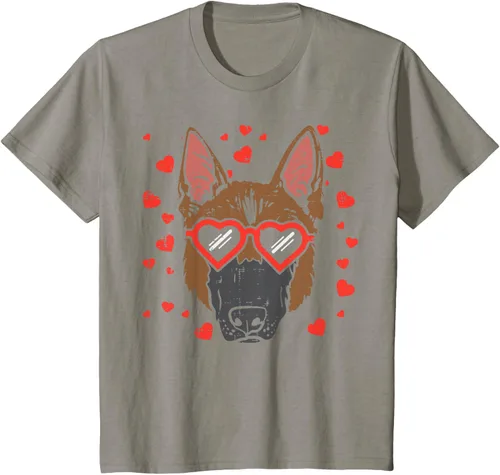 Vista 28 de Camiseta de regalo para perro con cara de pastor alemán, Negro, S
