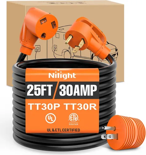 Vista 74 de Nilight Cable de Extensión para Secadora EV de 15 Pies 3 Clavijas 30 Amperios NEMA 10-30P 10-30R Cable de Extensiones Antiguas Servicio Pesado Cable