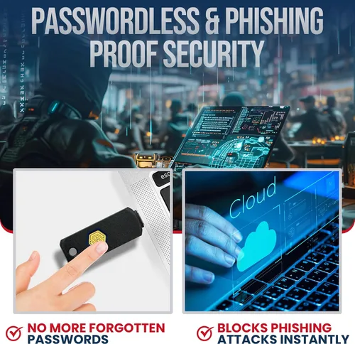 Vista 7 de GoTrust Idem Key C, Llave de seguridad certificada NFC y FIDO2 L2, USB-C, Autenticación de dos factores de múltiples protocolos, Resistente al agua