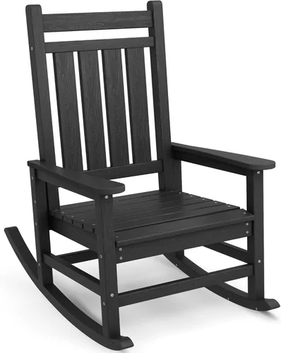 Vista 64 de SEWALL Mecedora de polietileno de alta densidad para adultos, mecedora de gran tamaño para exteriores, para patio, porche, Aruba