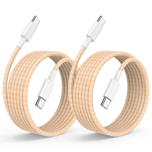 Vista 15 de Cable de carga rápida USB C a C de 3 pies, cable de carga tipo C a USB C para iPhone 17 Pro Max/17 Air/16 Pro/15 Plus, MacBook Pro USB C a C - Blanco