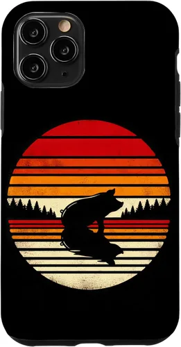 Vista 10 de Funda para iPhone 15 Pig Sunset Retro Style Safari Vintage 70s