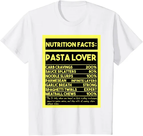 Vista 26 de Pasta Lover Nutrition Facts: The Ultimate Carb Connoisseur's T-Shirt Negro