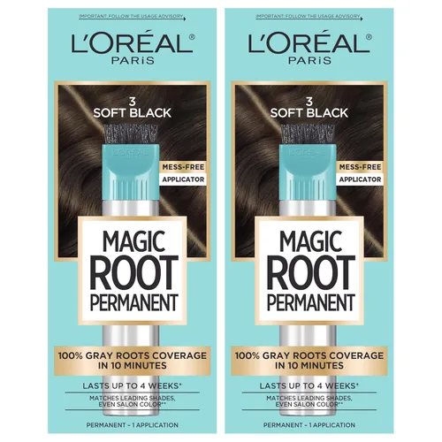 Vista 11 de L’Oréal Paris - Tinte permanente para el cabello Magic Root, kit de tinte de 10 minutos para rescatar las raíces con 100% de cobertura de canas, 2 2