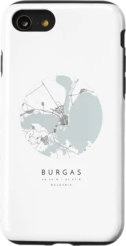 Vista 18 de Burgas Bulgaria Coordinates map - Carcasa para iPhone 16
