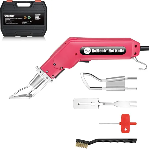 Vista 2 de ROMECH Cortador de tela cortador de cuerda-Pro Electric Hot Knife+Piezas de repuesto (cuchilla R)