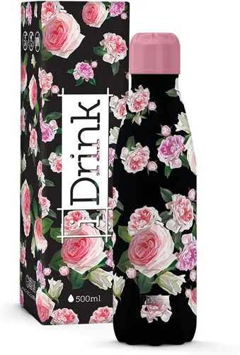 Vista 5 de IDRINK® Botella térmica revolucionaria, 2 paredes, botella de acero inoxidable, 16.9 fl oz UNICORN