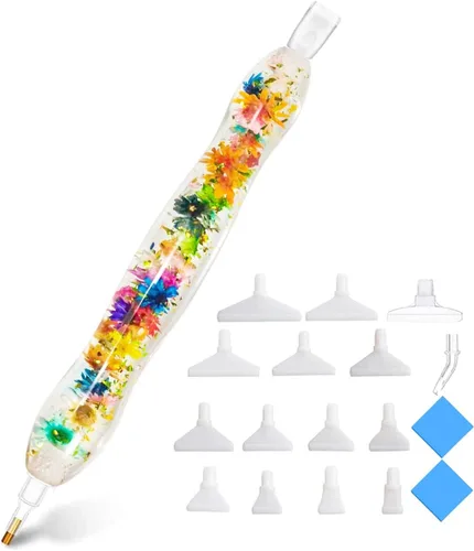 Vista 17 de Praise V Do Kit de herramientas de taladro de pintura de diamante 5D con flores, para adultos, con puntas de bolígrafo, selector de gemas para arte