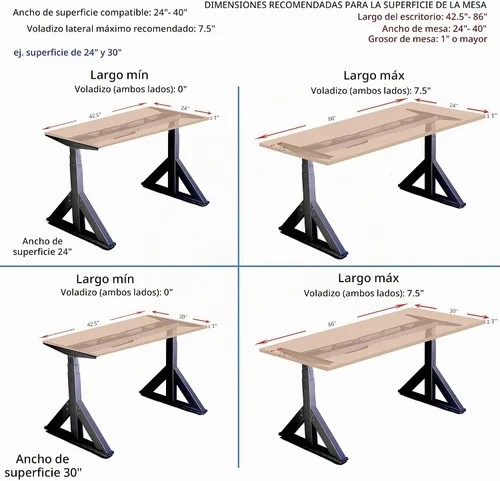 Vista 9 de VJ205 - Marco de escritorio eléctrico de altura ajustable para sentarse y sentarse, soporte para sentarse – Base de escritorio motorizada de 3 Solo