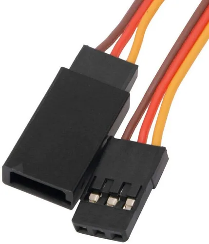 Vista 4 de Cable de extensión servo de 3 pines de 3.9 in/4 pulgadas, 3.93 pulgadas, hembra a macho, conector de cable JR para control remoto de aviones