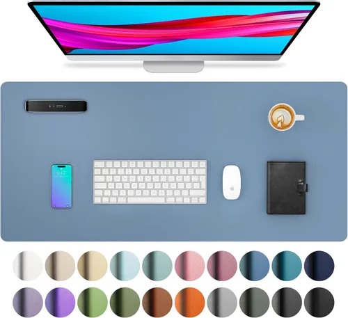 Vista 18 de Aothia - Protector de escritorio de cuero sintético grande, base antideslizante para mouse y superficie para escribir, impermeable, fácil de Agua