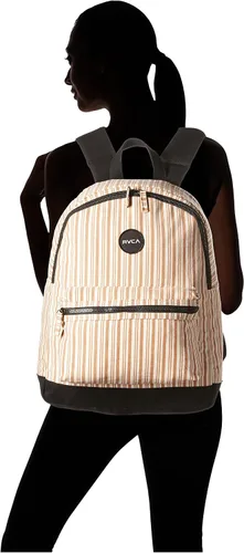 Vista 6 de RVCA Mochila de lona Lukas para mujer, Blanco