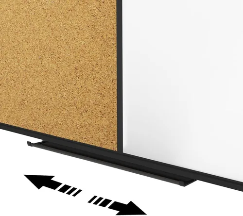 Vista 6 de XBoard Pizarra blanca magnética de 36 x 24 pulgadas, pizarra blanca combinada de borrado en seco/tablero de corcho, pizarra blanca magnética +