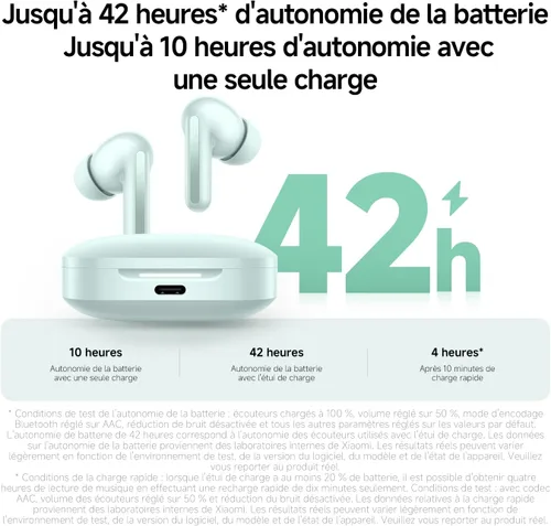 Vista 8 de XIAOMI Redmi Buds 6 (versión global) TWS auricular, auriculares con cancelación activa de ruido de 49 dB, sonido envolvente envolvente de 360 °