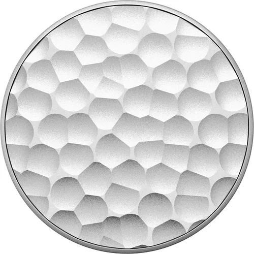Vista 2 de PopSockets: PopGrip - Soporte extensible y agarre con tapa intercambiable para teléfonos y tabletas, metal martillado plateado
